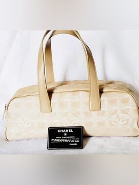 Chanel Vintage Travel Line Nylon Bowling Bag Com s With Cert of Authenticity